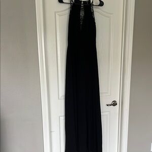 Lulu's Black Halter Maxi Gown for Cocktail